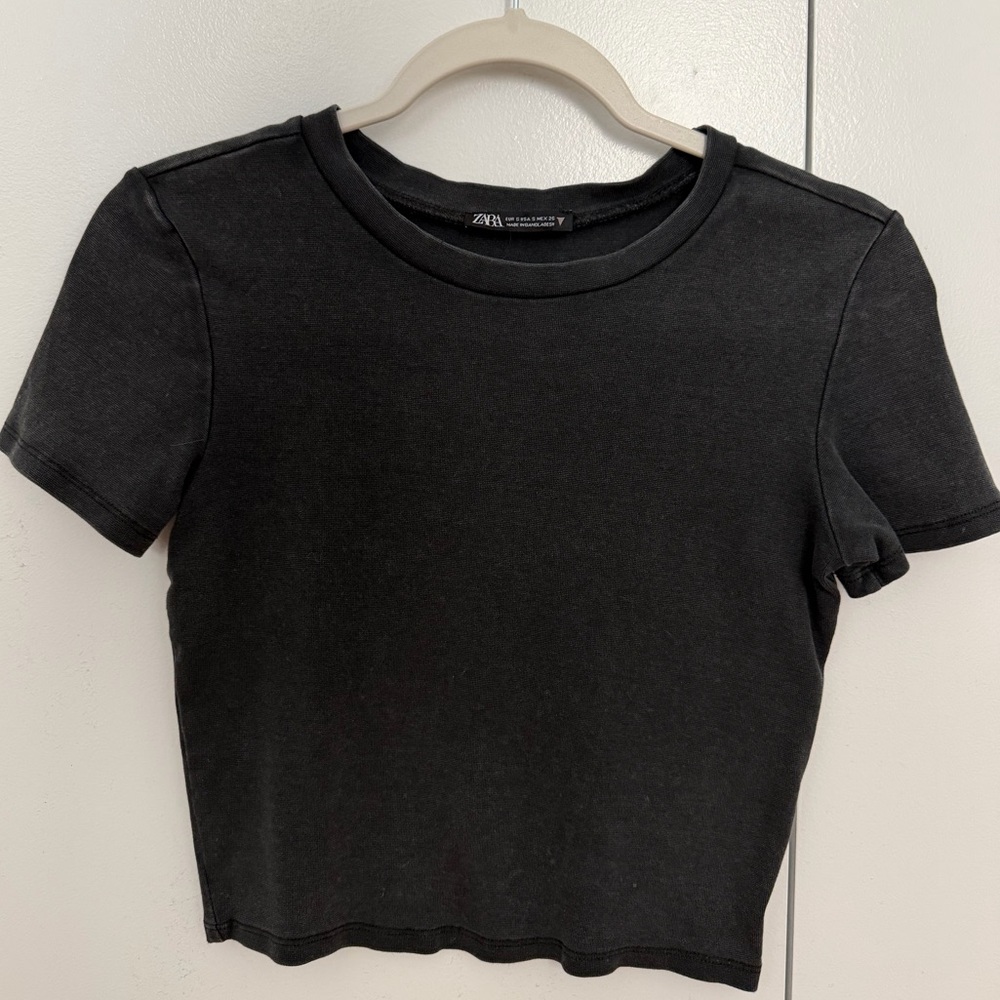 Zara Charcoal Crop Top
